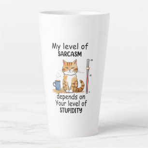 Taza De Café Latte Gato Naranja suave y dulce