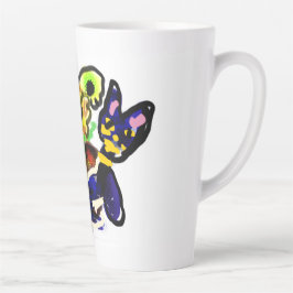 Taza De Café Latte Gato Negro y Girasoles
