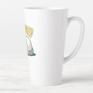 Taza De Café Latte Gato Perezoso Atrapado – Caricatura Divertida y Sa