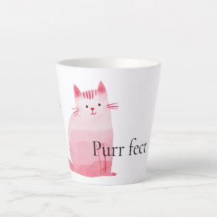 Taza De Café Latte Gato Pink Purrfect