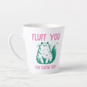 Taza De Café Latte Gato Sarcástico Divertido