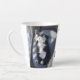 Taza De Café Latte Gato somnoliento
