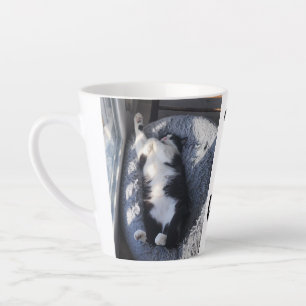 Taza De Café Latte Gato somnoliento
