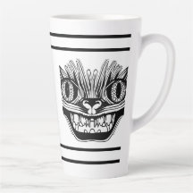 Gato Tribal Espeluznante Blanco y Negro