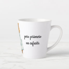 Taza De Café Latte gato triunfador