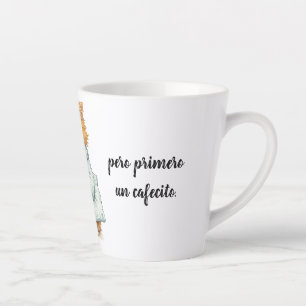 Taza De Café Latte gato triunfador