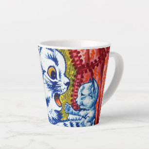 Taza De Café Latte Gato y sus gatitos
