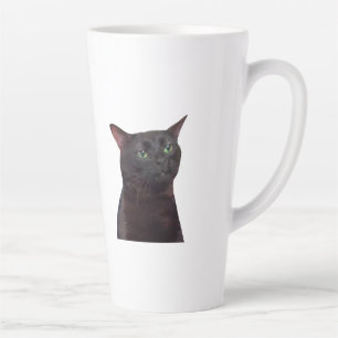 Taza De Café Latte Gato Zoned Out, desconectado