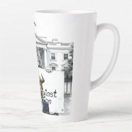 Taza De Café Latte Gatos contra la corrupción