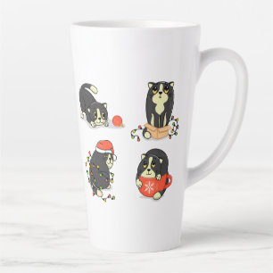 Taza De Café Latte Gatos de Navidades bonitos y divertidos