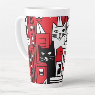 Taza De Café Latte Gatos de Nueva York