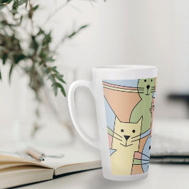 Taza De Café Latte Gatos de Whisker Wonders
