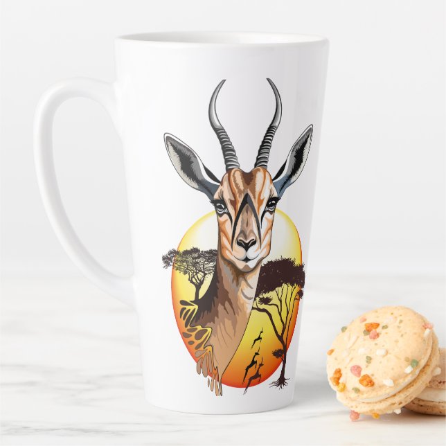 Taza De Café Latte Gazelle Animal salvaje Antelope africano (In situ)