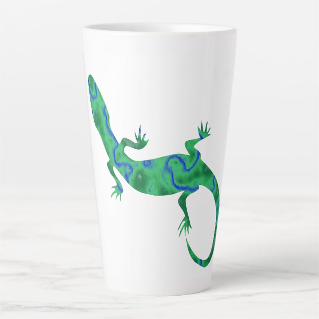 Taza De Café Latte Gecko verde (Anverso)