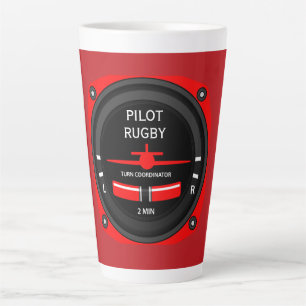 Taza De Café Latte Geek de aviación piloto