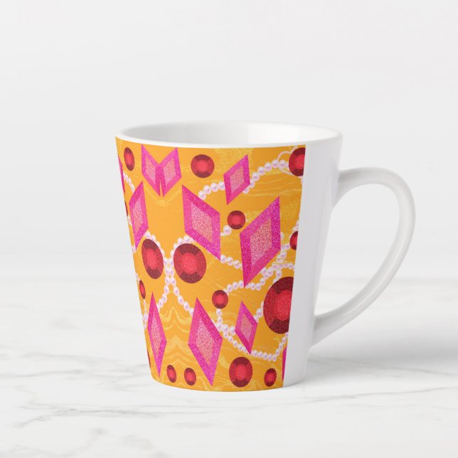TAZA DE CAFÉ LATTE GEMAS DE ROPA (Derecha)