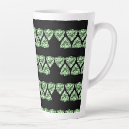Taza De Café Latte gemas verdes