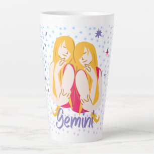 Taza De Café Latte Gemini Twins Zodiac moderno