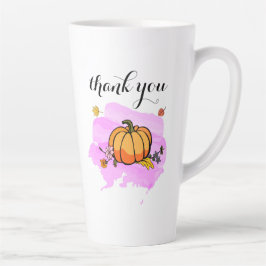 Taza De Café Latte genial, adorable calabaza amarilla moderna, amante