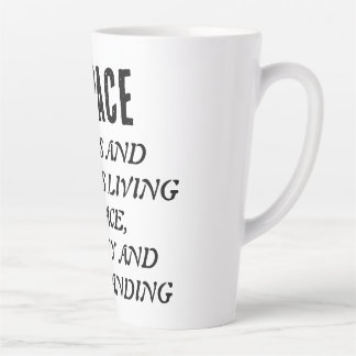 Taza De Café Latte GENOPACE Naciones y religiones viviendo en paz.