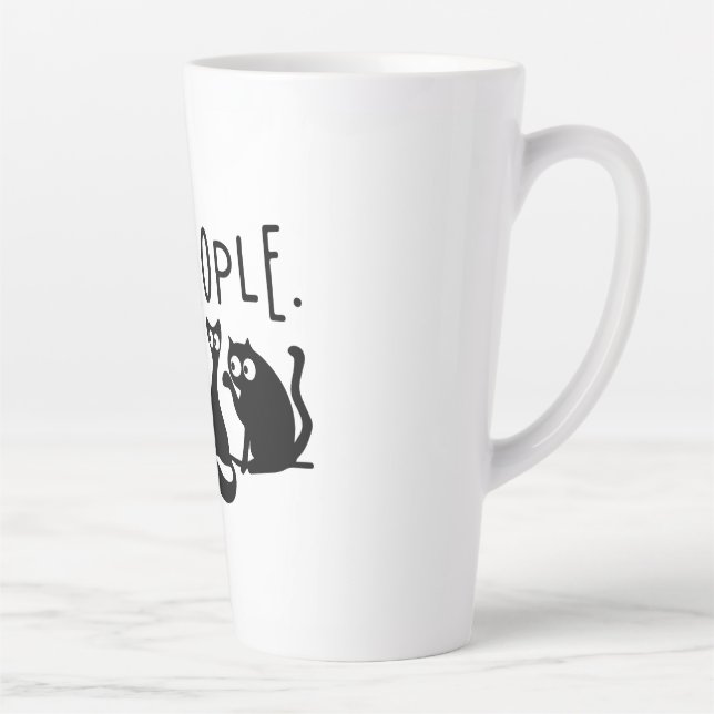 Taza De Café Latte Gente Asquerosa Gatos Divertidos Gatos Negros Pelu (Derecha)