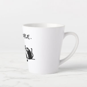 Taza De Café Latte Gente Asquerosa Gatos Negros Divertidos Maullantes