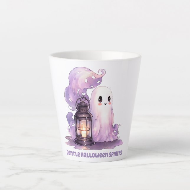 Taza De Café Latte Gentiles Espíritus de Halloween (Anverso)
