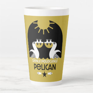 Taza De Café Latte Genus Pelecanus Bird Art
