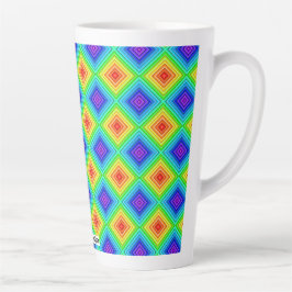 Taza De Café Latte Geometric Topography - Latte Mug