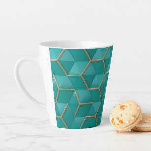 Taza De Café Latte geométrico