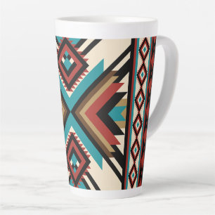 Taza De Café Latte Geométrico Boho