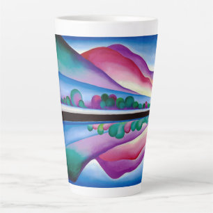 Taza De Café Latte Georgia O'Keeffe, Reflejo del lago George (1921)