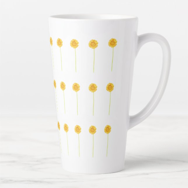 Taza De Café Latte Gerbera daisy Latte Mug (Derecha)