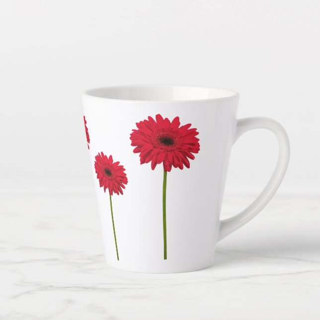 Taza De Café Latte Gerbera Daisy Latte Mug (Derecha)