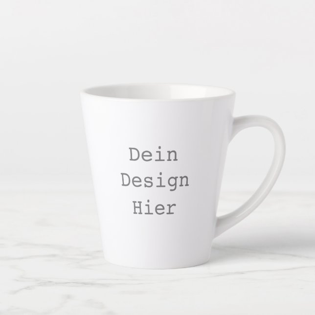 Taza De Café Latte Gestalte deine eigene 0,34l Latte Tasse (Derecha)