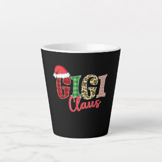 Taza De Café Latte Gigi Claus Santa Hat Funny Xmas Pajama Clothing