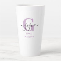 Gigi Elegant Script Monograma Lilac White