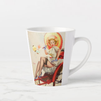 Taza De Café Latte Gil Elvgren - Pinza el arte de época chica