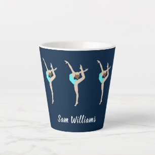 Taza De Café Latte Gimnasia femenina