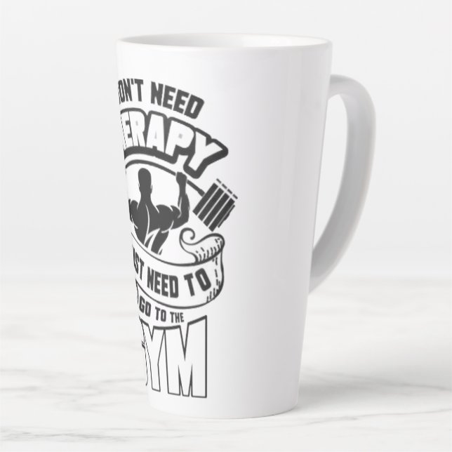 Taza De Café Latte Gimnasio (Ángulo derecho)