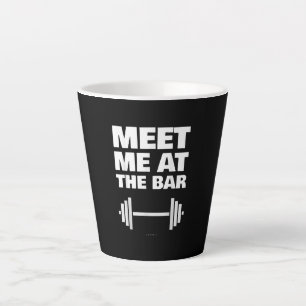 Taza De Café Latte Gimnasio Gracioso Conoce Mí En El Bar Gym Lover Re