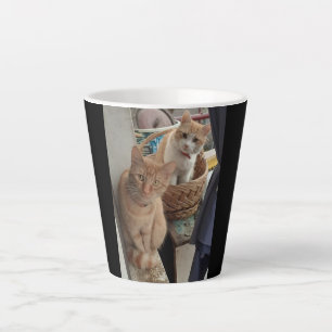 Taza De Café Latte ginger cat Latte Mug