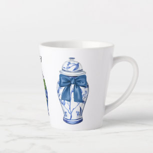 Taza De Café Latte Ginger Jars Bows Chinoiserie Café