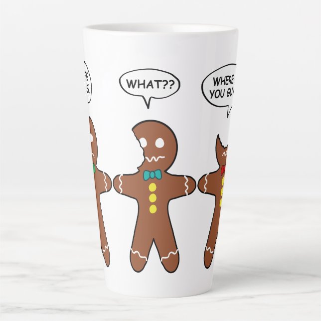 Taza De Café Latte Gingerbread My Leg Lastima Humor (Anverso)