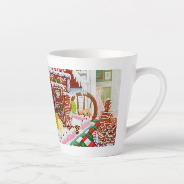 Taza De Café Latte GINGERBREAD SORPRESA Latte Mug (Derecha)