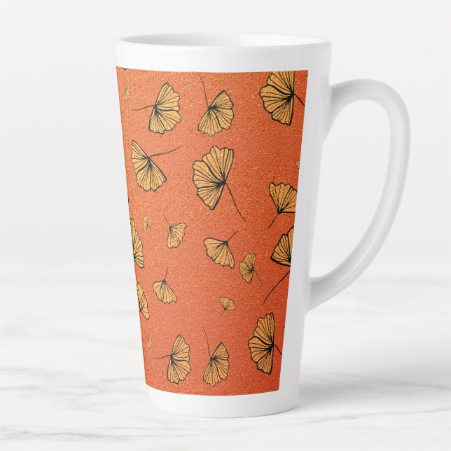 Taza De Café Latte ginkgo de otoño (Derecha)