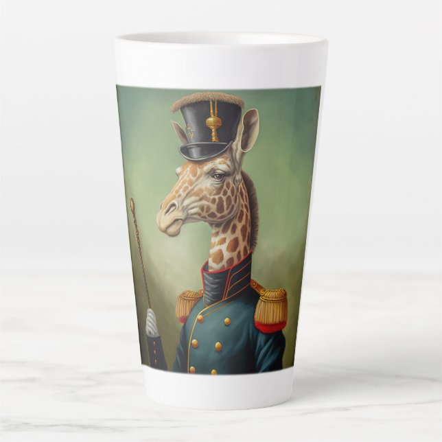 Taza De Café Latte Giraffe militar Latte Mug (Anverso)