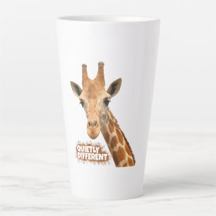 Taza De Café Latte Giraffe silenciosamente diferente - Arte Giraffe