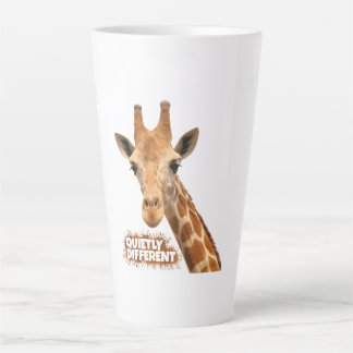 Taza De Café Latte Giraffe silenciosamente diferente - Arte Giraffe