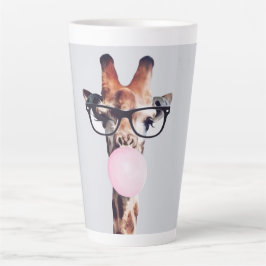TAZA DE CAFÉ LATTE GIRAFFE USANDO GAFAS CAFÉ MUG